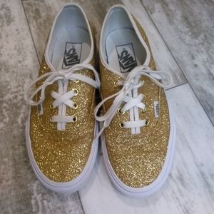 Vans Gold Glitter Low Tops